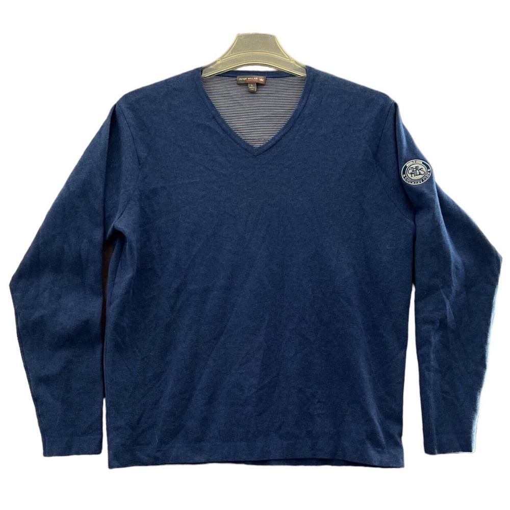 Peter Millar Collection Mens V Neck Long Sleeve Pullover Size Large Sweater